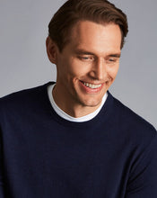 Load image into Gallery viewer, Merino Crew Neck Sweater - Navy