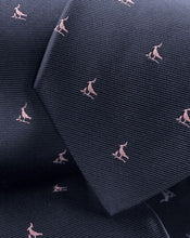 Load image into Gallery viewer, Stain Resistant Lapwing Silk Tie - Navy