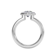 Load image into Gallery viewer, Ritani Halo Micropave Diamond Engagement Ring Style: 1RZ1694