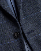 Load image into Gallery viewer, Eco Blend Windowpane Check Jacket - Blue