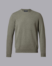 Load image into Gallery viewer, Merino Cashmere Crew Neck Sweater - Sage Green