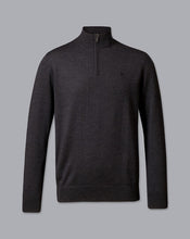 Load image into Gallery viewer, England Rugby Merino Zip Neck Sweater - Dark Charcoal