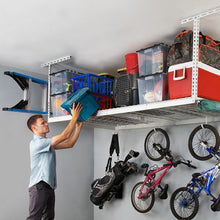 Load image into Gallery viewer, 4′ x 8′ Overhead Garage Storage Bundle w/ 5 Bins (Red)