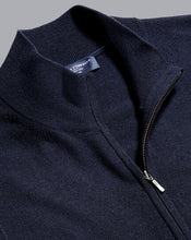 Load image into Gallery viewer, Merino Zip Through Vest - Navy