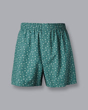 Load image into Gallery viewer, Apples and Pears Motif Woven Boxers - Pale Teal Green