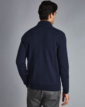 Load image into Gallery viewer, Merino Zip Neck Sweater - Navy