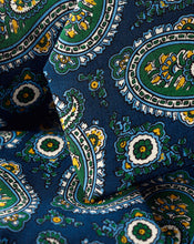 Load image into Gallery viewer, Wool Paisley Italian Luxury Tie - Navy
