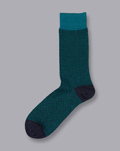 Load image into Gallery viewer, Pattern Socks - Teal Green