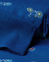 Load image into Gallery viewer, Bike Motif Socks - Cobalt Blue