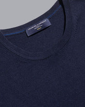 Load image into Gallery viewer, Merino Crew Neck Sweater - Navy
