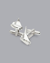 Load image into Gallery viewer, Boat Cufflinks - Silver Grey