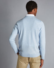 Load image into Gallery viewer, Merino V-Neck Sweater - Light Blue