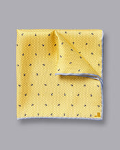 Load image into Gallery viewer, Bees and Honey Print Pocket Square - Lemon