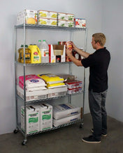 Load image into Gallery viewer, 18″ x 48″ x 72″ 4-Tier Wire Shelving
