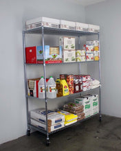 Load image into Gallery viewer, 24″ x 60″ x 72″ 4-Tier Wire Shelving