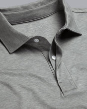 Load image into Gallery viewer, Cotton TENCEL™ Mix Long Sleeve Polo - Silver