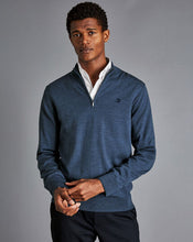 Load image into Gallery viewer, England Rugby Merino Zip Neck Sweater - Indigo