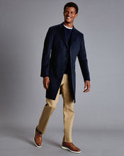 Load image into Gallery viewer, Wool Cashmere Overcoat - Navy