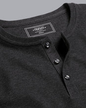 Load image into Gallery viewer, Henley Long Sleeve Pajama Top - Charcoal