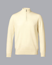 Load image into Gallery viewer, Merino Zip Neck Sweater - Cream