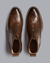 Load image into Gallery viewer, Goodyear Welted Brogue Boot - Brown