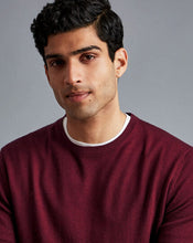 Load image into Gallery viewer, Merino Crew Neck Sweater - Burgundy