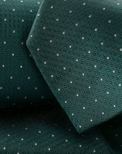 Load image into Gallery viewer, Stain Resistant Polka Dot Silk Tie - Teal Green