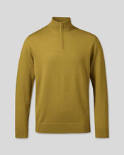 Load image into Gallery viewer, Merino Zip Neck Sweater - Chartreuse