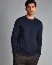 Load image into Gallery viewer, Jersey Crew Neck Sweater - Navy