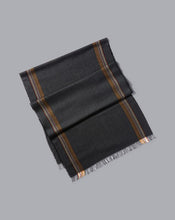 Load image into Gallery viewer, Lightweight Merino Herringbone Scarf - Charcoal