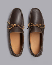Load image into Gallery viewer, Leather Driving Loafer - Dark Chocolate