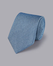 Load image into Gallery viewer, Silk Linen Tie - Denim Blue