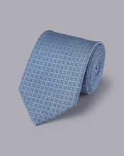 Load image into Gallery viewer, Stain Resistant Floral Silk Tie - Sky Blue