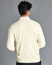 Load image into Gallery viewer, Merino V-Neck Sweater - Cream