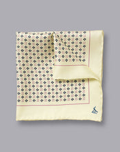 Load image into Gallery viewer, Mini Floral Print Pocket Square - Butter Yellow
