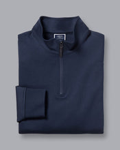 Load image into Gallery viewer, Navy Performance Zip-Neck Jumper