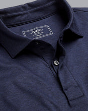 Load image into Gallery viewer, Cotton TENCEL™ Mix Long Sleeve Polo - Indigo