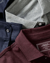 Load image into Gallery viewer, Cotton TENCEL™ Mix Long Sleeve Polo - Wine