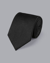 Load image into Gallery viewer, Stain Resistant Silk Tie - Black
