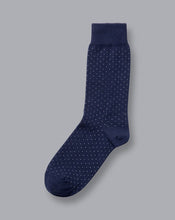 Load image into Gallery viewer, Micro Dash Socks - French Blue & White