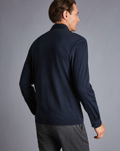 Load image into Gallery viewer, Smart Long Sleeve Jersey Polo - Navy