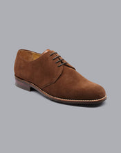 Load image into Gallery viewer, Rubber Sole Suede Derby Shoes - Walnut Brown