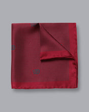 Load image into Gallery viewer, England Rugby Tonal Rose Pocket Square - Berry