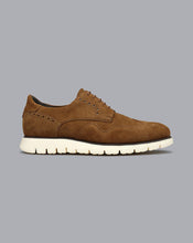 Load image into Gallery viewer, Suede Hybrid Trainers - Tobacco Brown