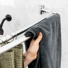 Load image into Gallery viewer, Adjustable Curved Fixed Shower Curtain Rod