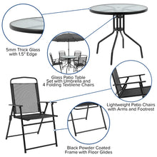 Load image into Gallery viewer, Anjae Round 4 - Person 31.25'' Long Dining Set with Umbrella