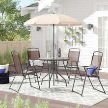 Load image into Gallery viewer, Anjae Round 4 - Person 31.25'' Long Dining Set with Umbrella