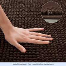 Load image into Gallery viewer, Bohumil Luxury Chenille Super Soft Absorbent Microfiber Rectangle Non-Slip Bath Rug