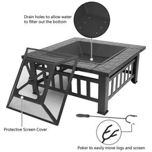 Load image into Gallery viewer, Buckhall 17'' H x 32'' W Steel Outdoor Fire Pit with Lid
