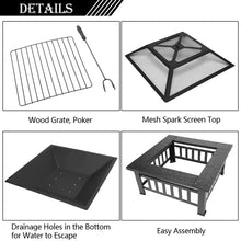 Load image into Gallery viewer, Buckhall 17'' H x 32'' W Steel Outdoor Fire Pit with Lid